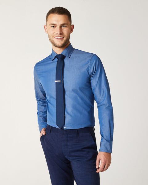 Mens Blue Long Sleeve Shirt